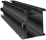 Rail zwart 3300mm